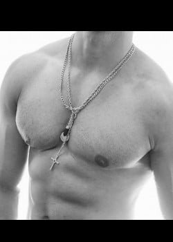 After Image: Double incision and nipple grafting for gender confirming top surgery - front